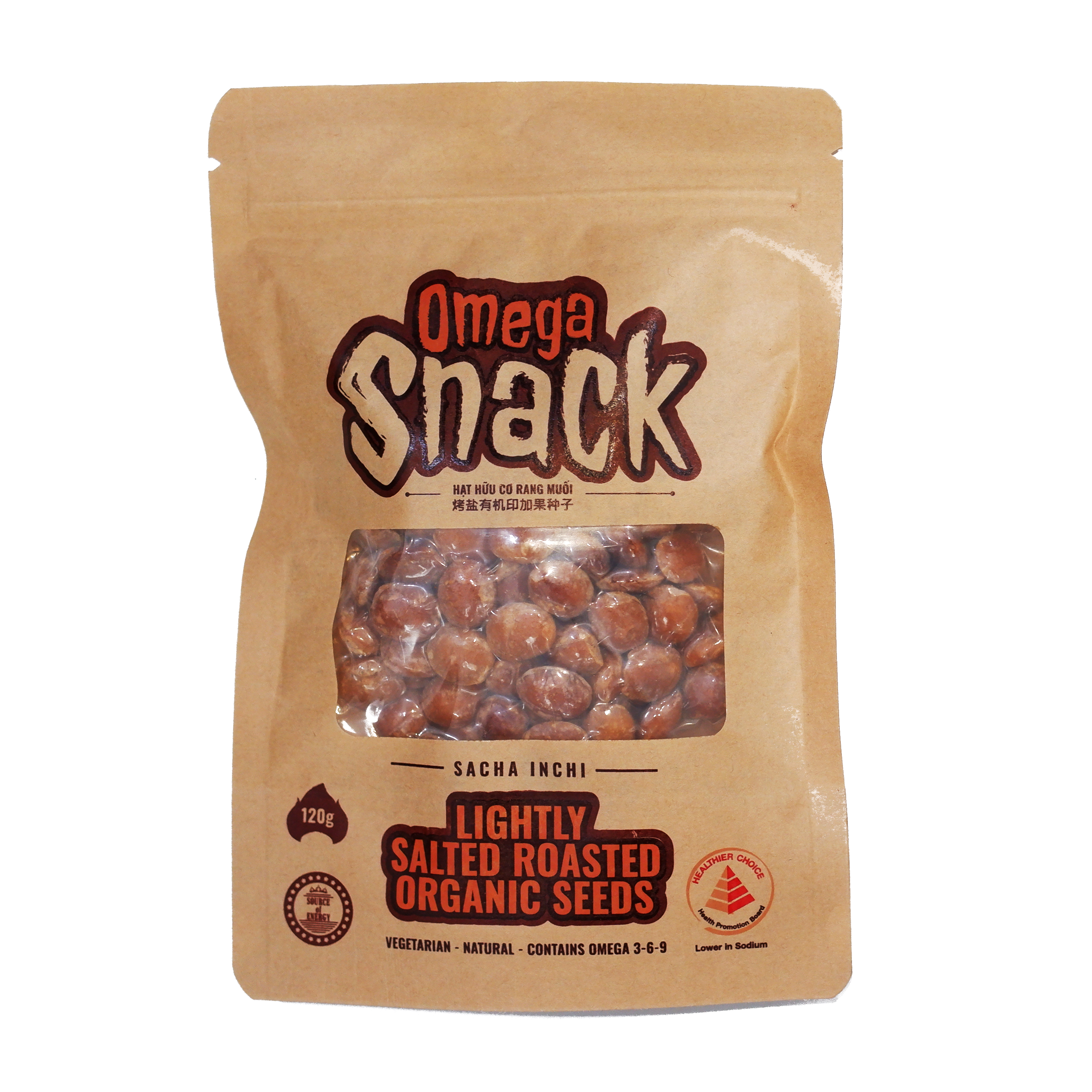 Hạt sachi rang muối-Omega snack-120gr